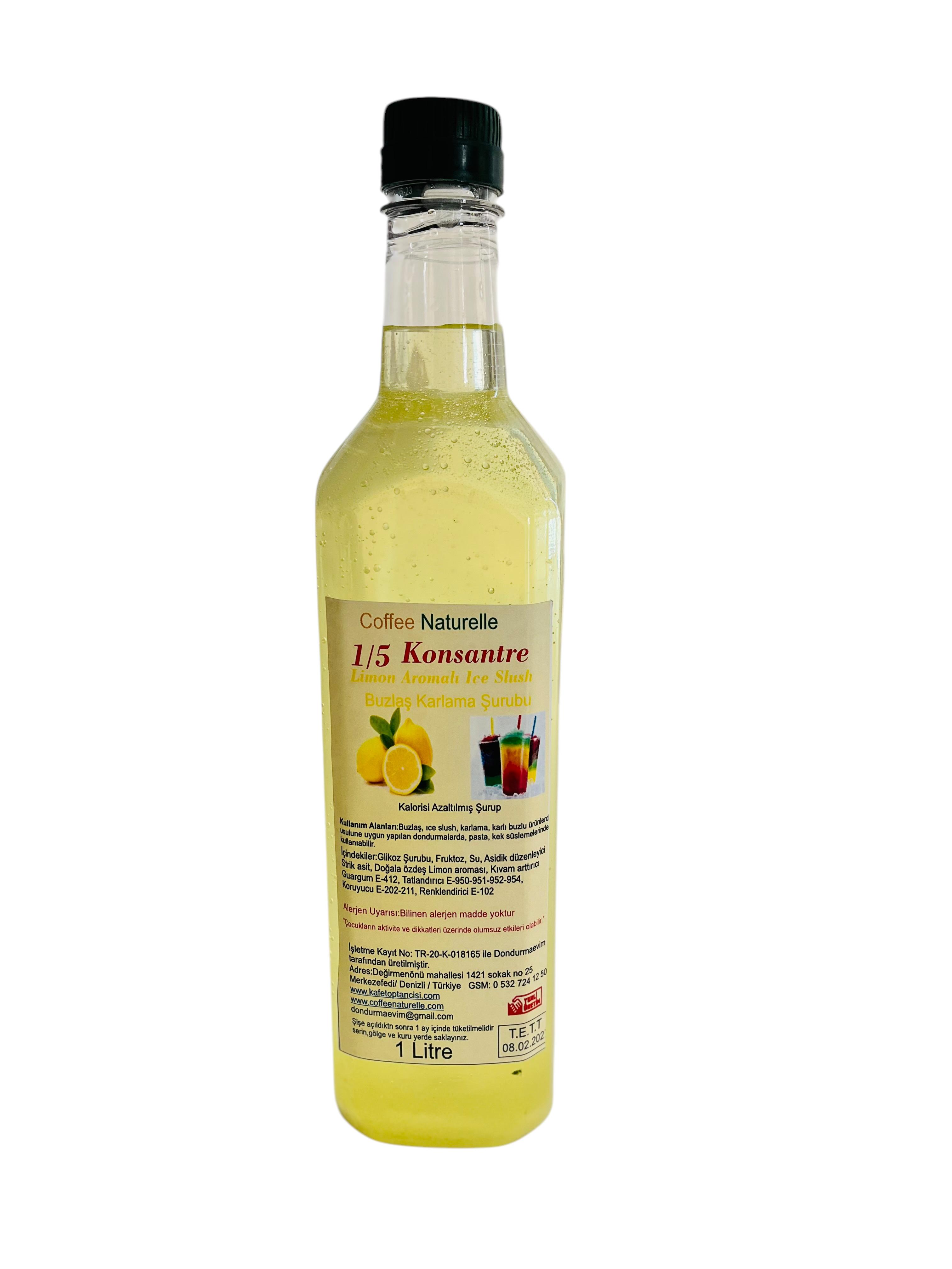 Limon Aromalı Buzlaş 1 e 5 Şurup 1 lt