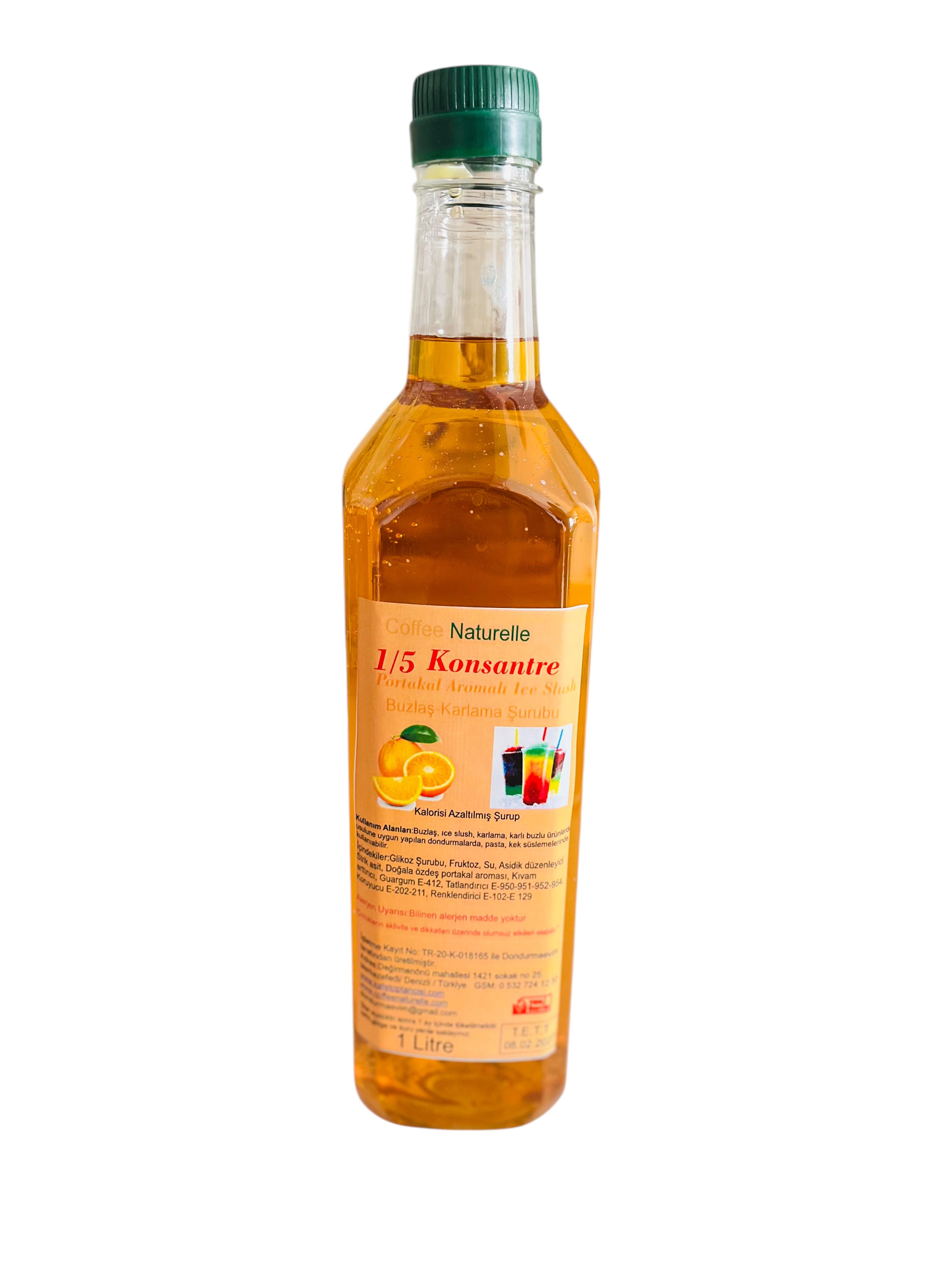Portakal Aromalı Buzlaş 1 e 5 Şurup 1 lt