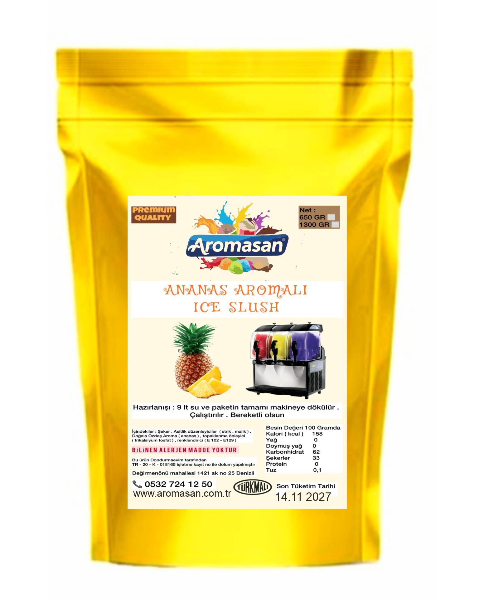 Ananas Buzlaş Tozu 1250 gr