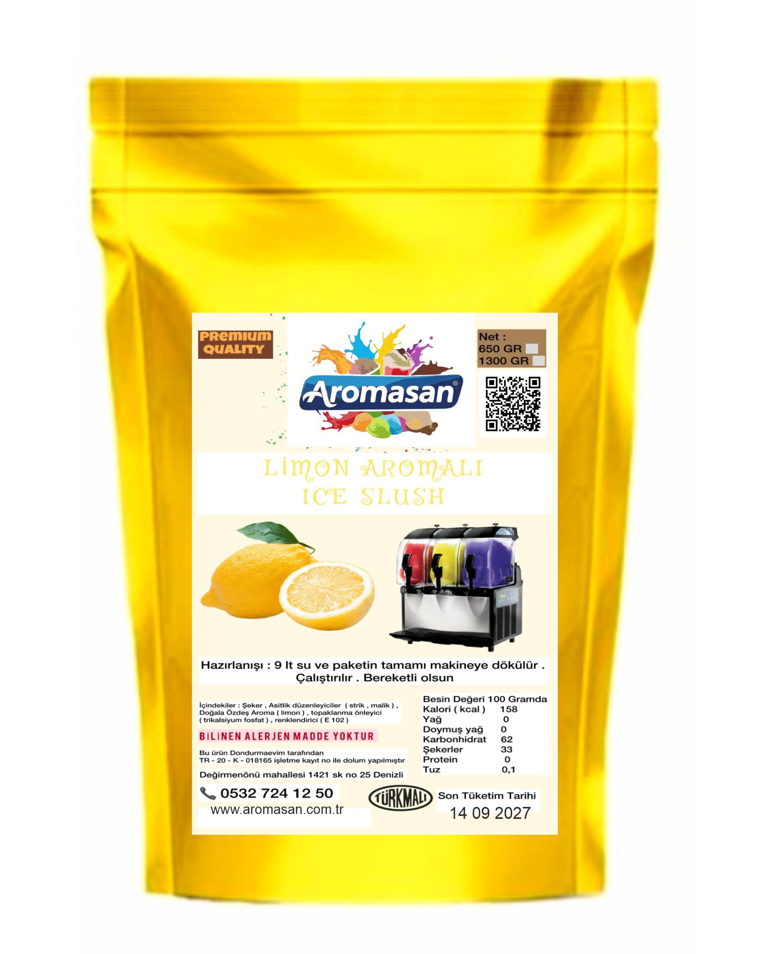 Limon Aromalı Buzlaş Tozu 1250 gr