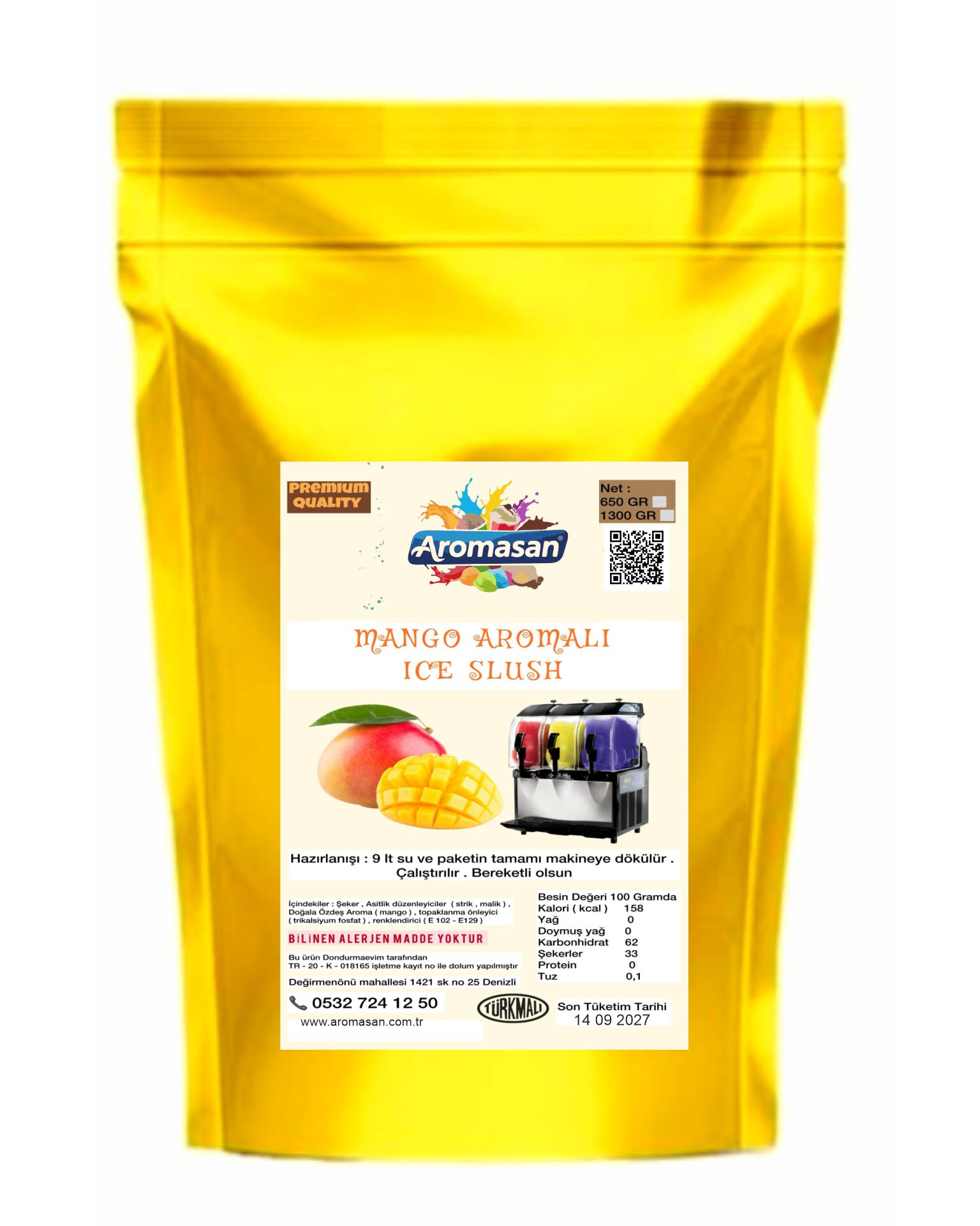 Mango Aromaı Buzlaş Tozu 1250 gr