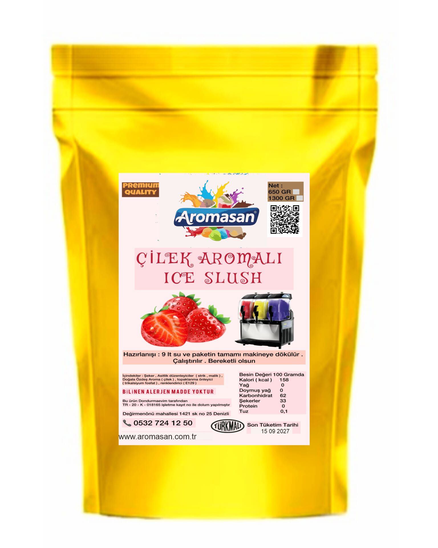 Çilek Buzlaş Tozu 1250 gr