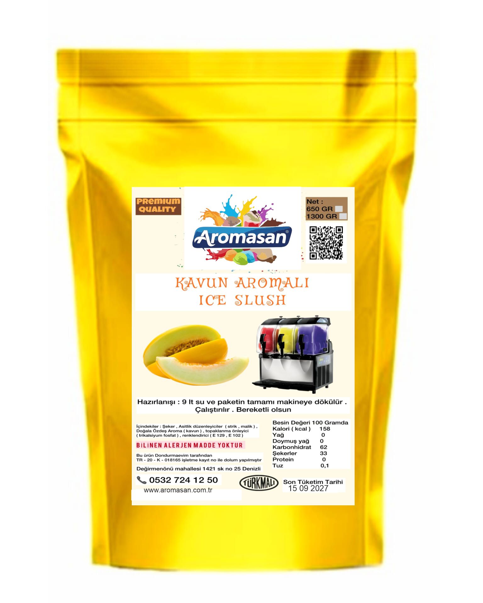 Kavun Aromalı Buzlaş Tozu 1250 gr