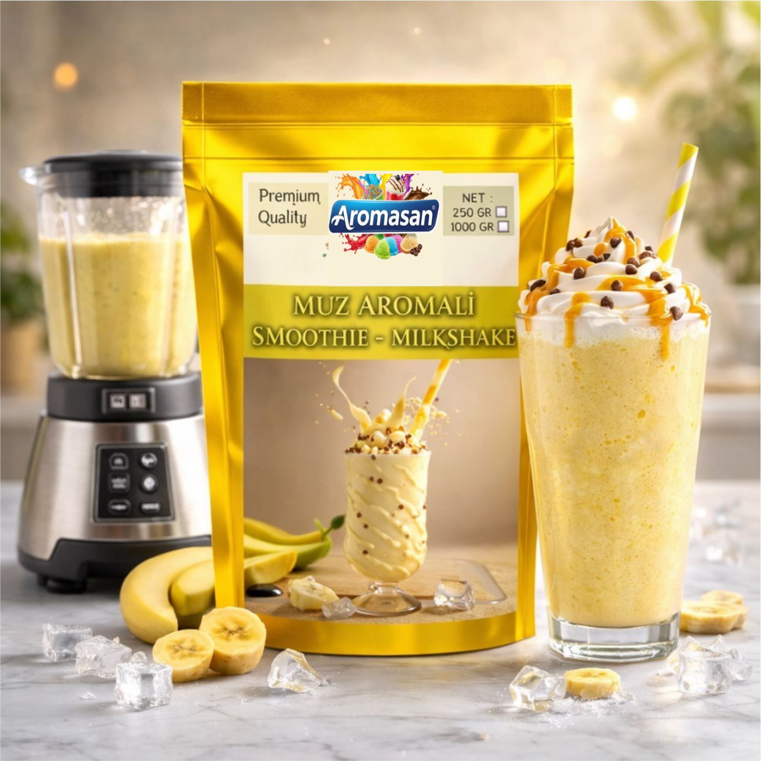 Muzlu Milkshake Tozu 1 Kg – Klasik ve Yoğun Lezzet