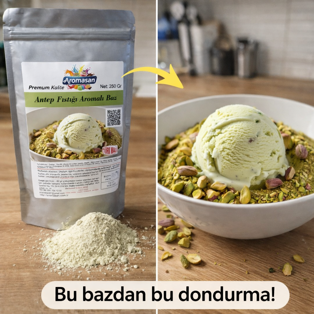 Antep Fıstıklı Dondurma Bazı 250 gr