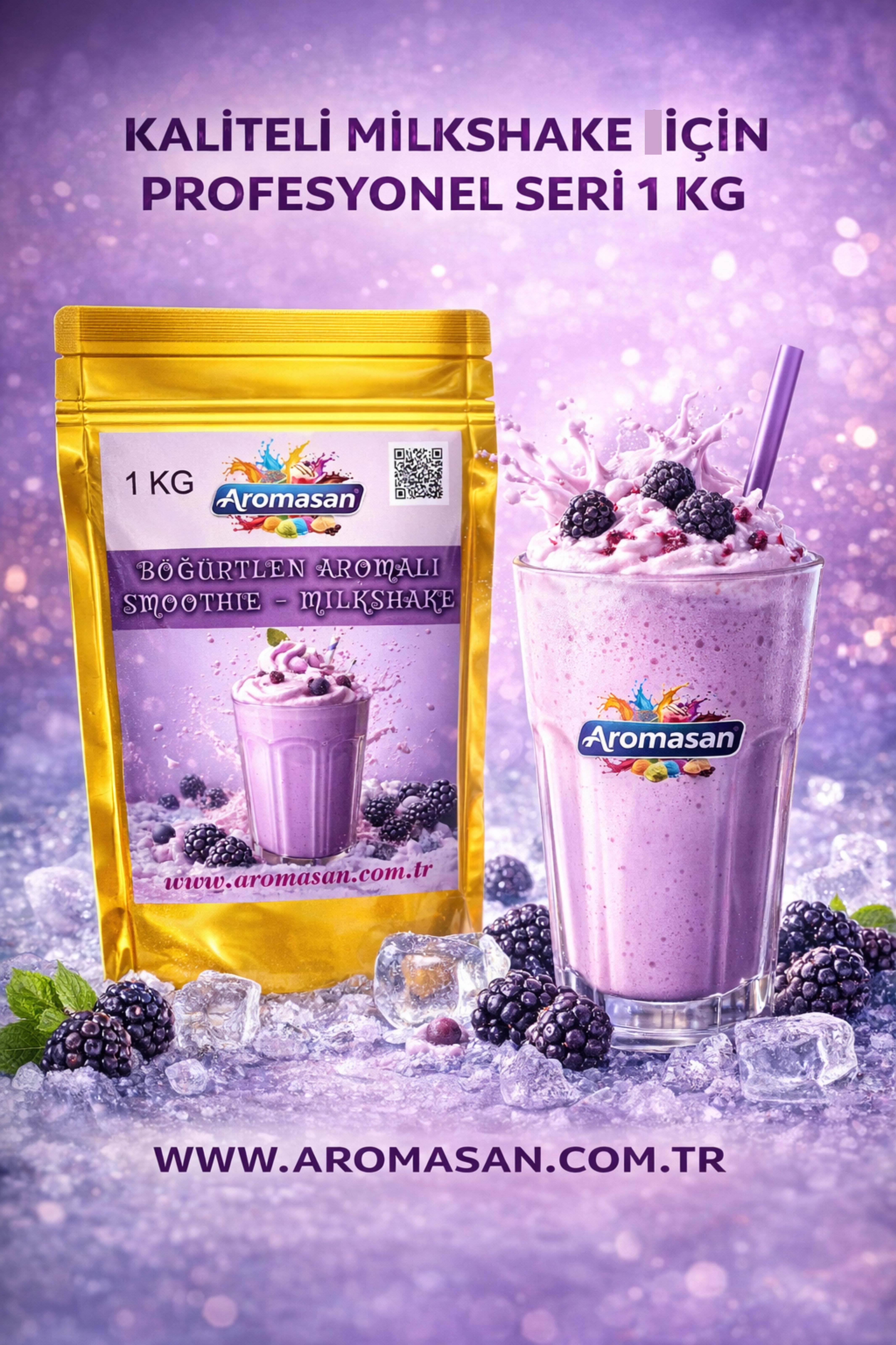 Böğürtlen Milkshake Smootie Tozu 1 kg